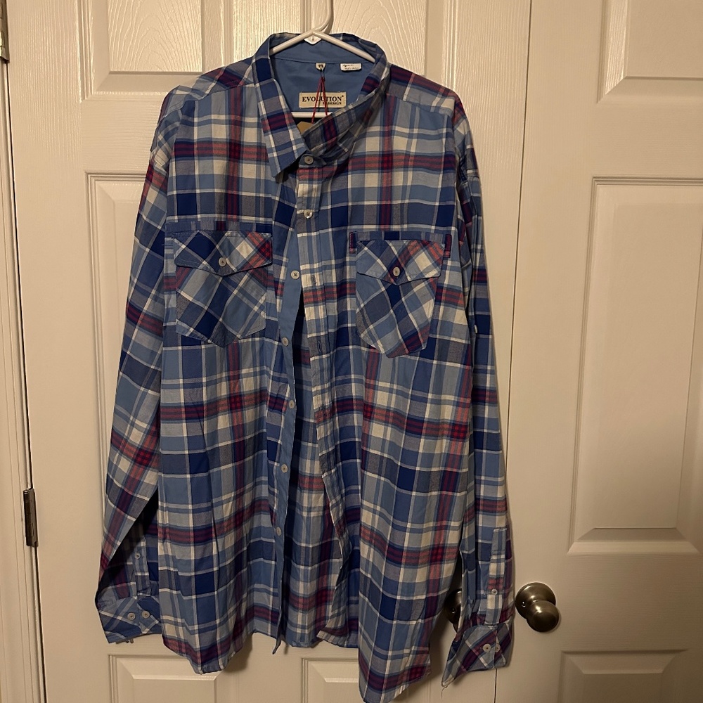 Evolution In Design Button Up Long Sleeve Shirt